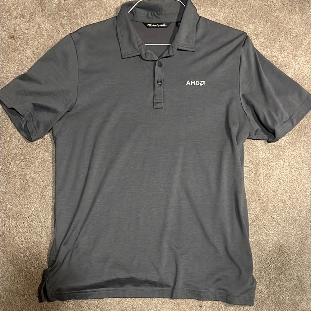 Travis Matthew Men's Gray Polo Golf Shirt Size XL